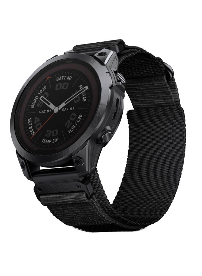 Rugged Nylon Quick Fit 22mm Watch Bands for Garmin Fenix 7 / Fenix 6 / Fenix 5 / EPIX Pro 47mm, Adjustable Weave Ballistic Nylon Webbing Wrist Band for Forerunner 955/965, MARQ - Image 3